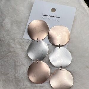 Belk Rose Gold and Silver Statement Earrings